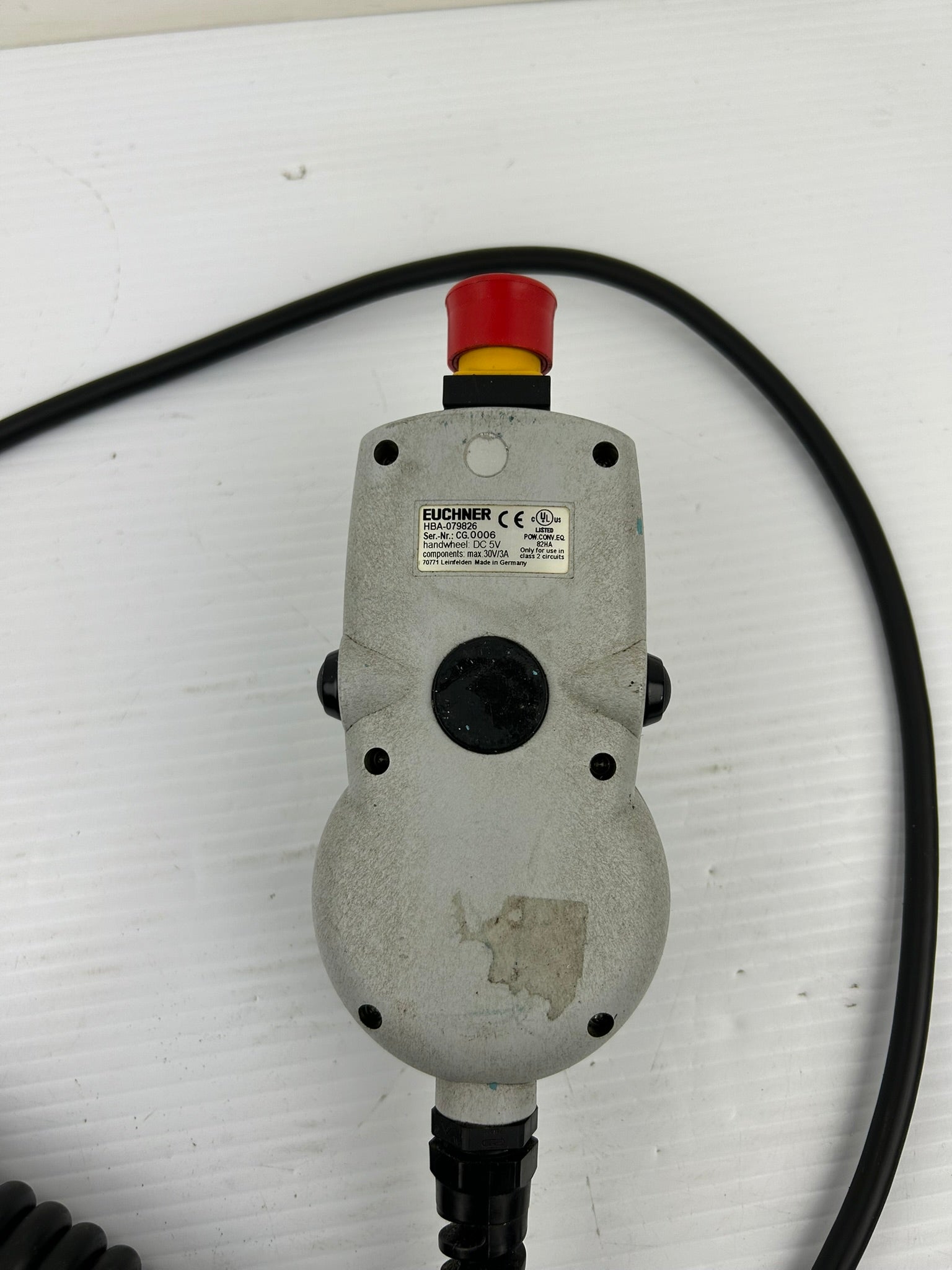 Euchner HBA-079826 Hand Held Pendant Handwheel DC 5V Components Max 30V/3A