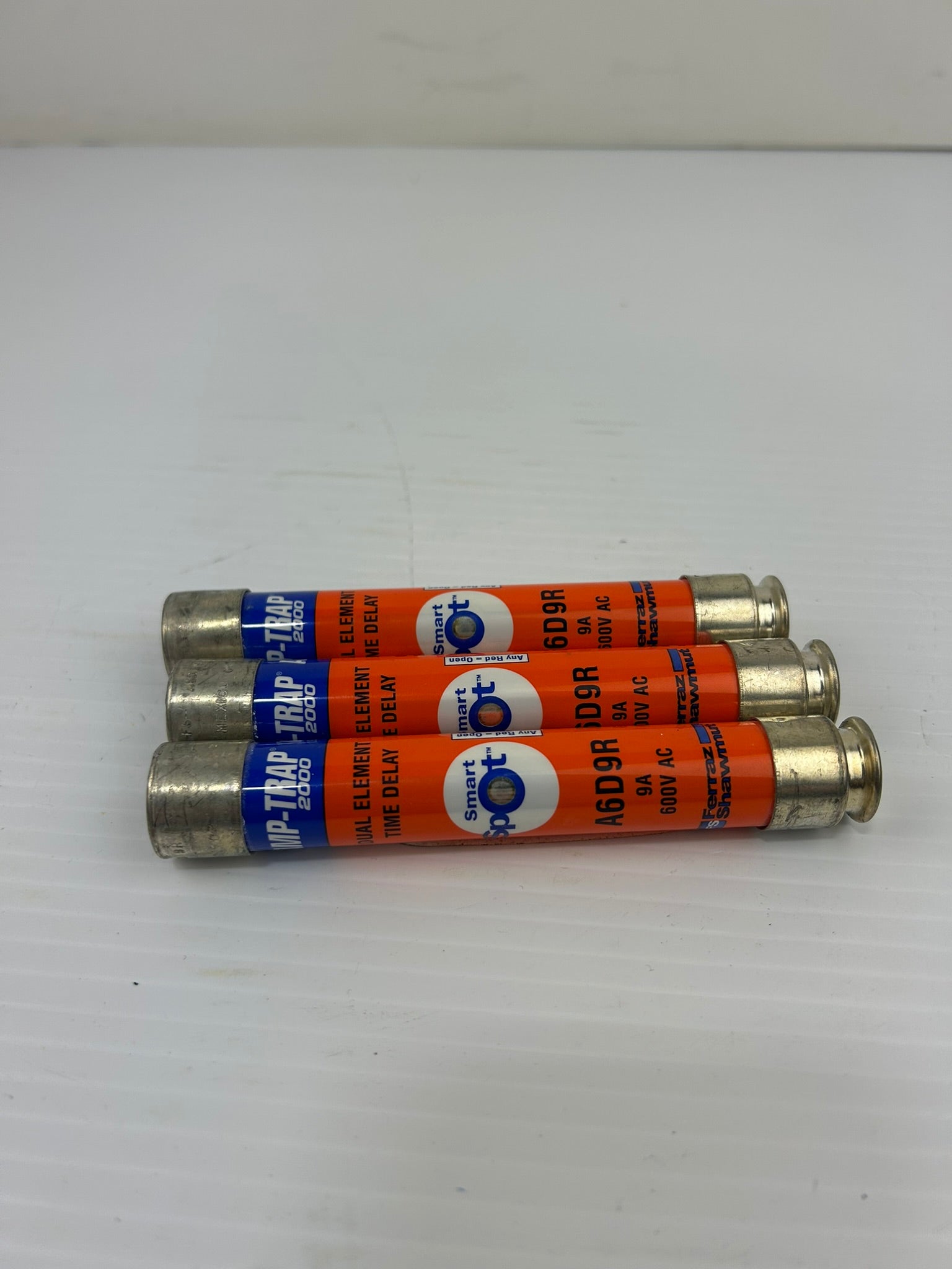 Ferraz Shawmut A6D9R Dual Element Time Delay Fuse 9A 600VAC - Lot of 3