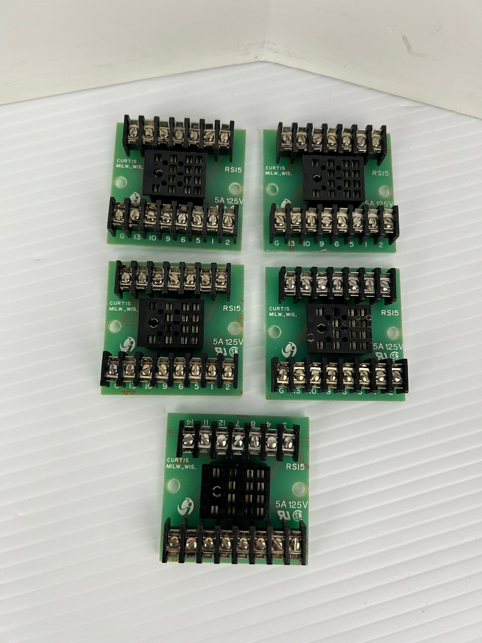 Curtis RS15 Relay Socket 125V 5A - Lot of 5