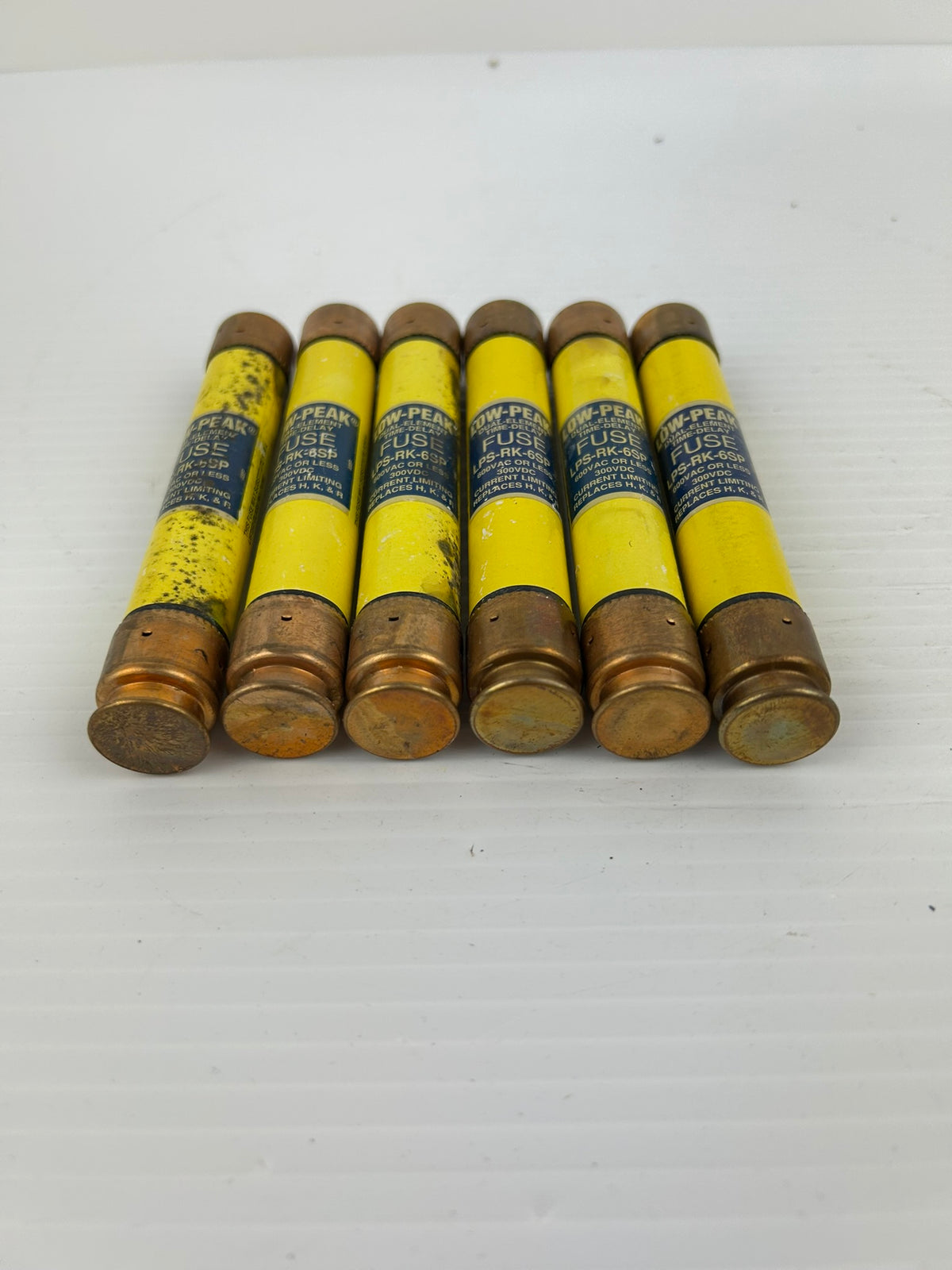 Bussmann LPS-RK-6SP Time-Delay Fuse 6A 600VAC 300 VDC - Lot of 6