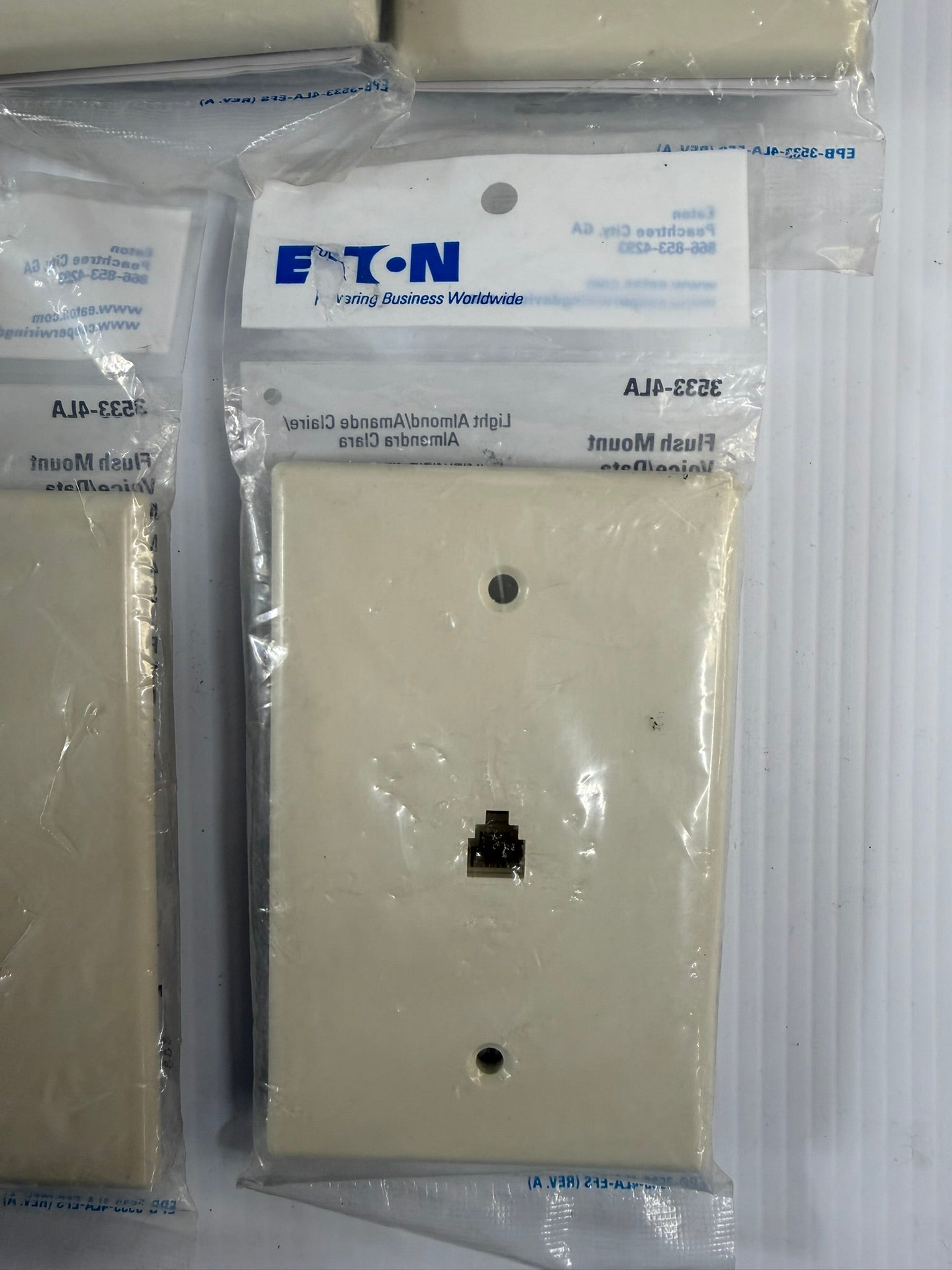 Eaton Flush Mount Voice/Data Modular Jack 3533-4LA Lot of 9