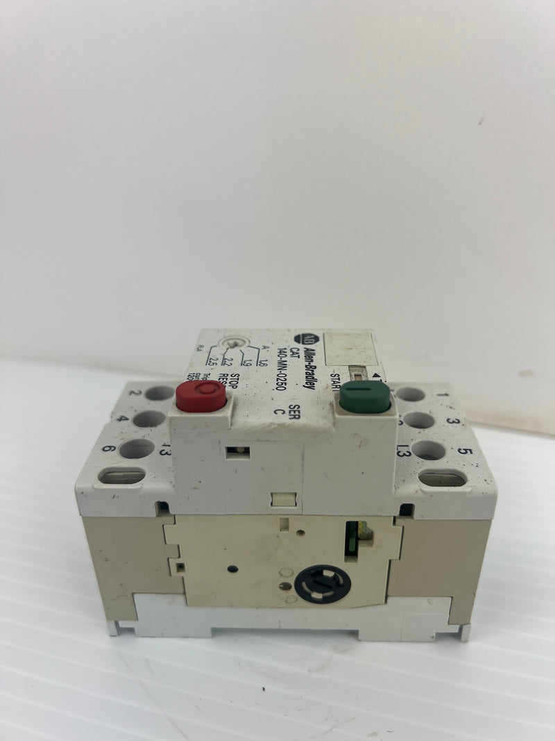 Allen-Bradley 140-MN-0250 Motor Starter Ser. C 600V 2.5A 3PH 8kV