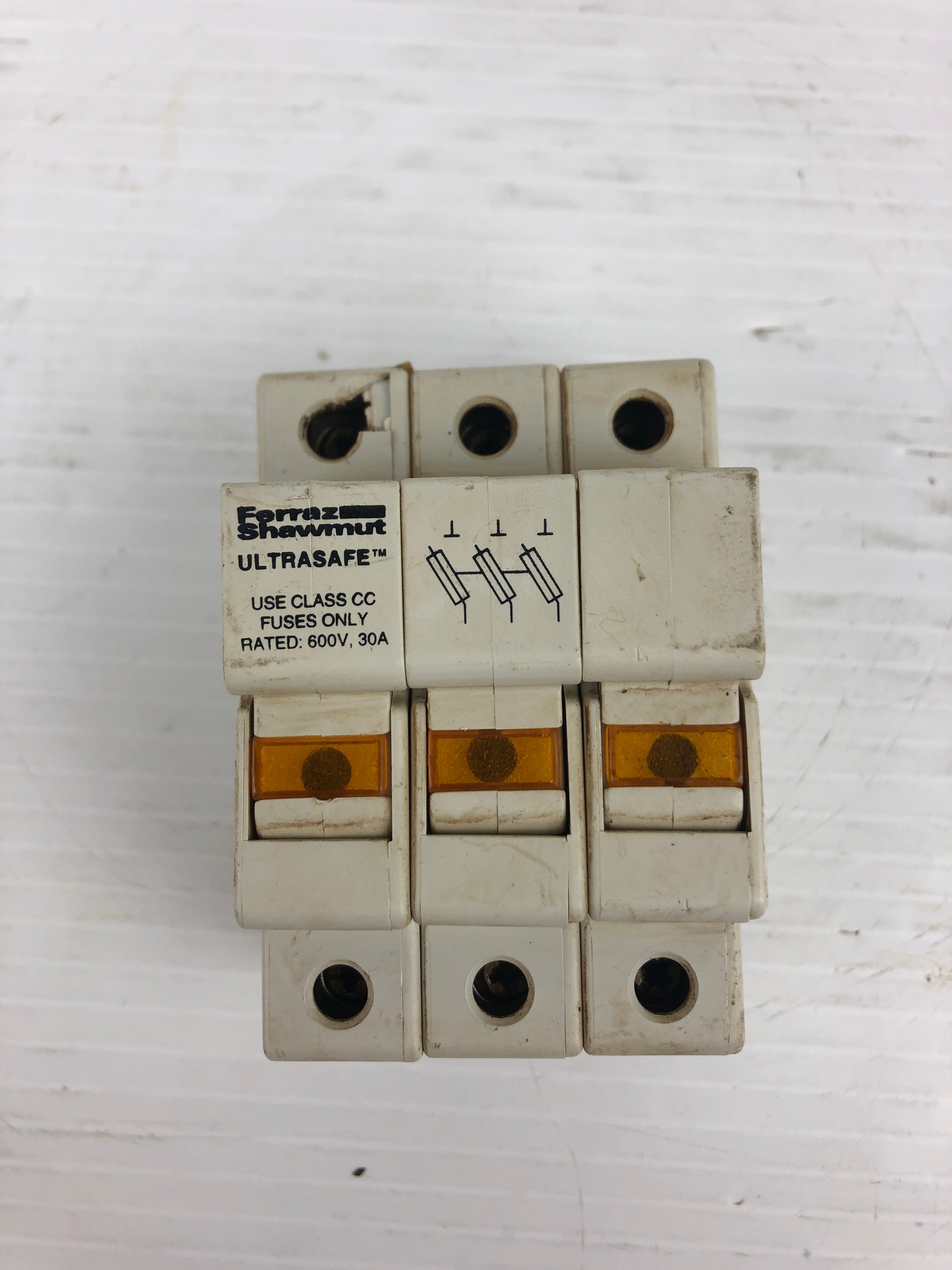 Ferraz Shawmut Ultrasafe USCC3I 3P Fuse Holder 600V 30A