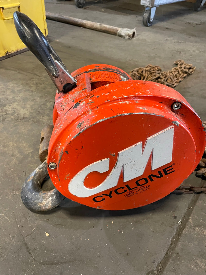 CM Cyclone 2 Ton Manual Chain Fall Hoist with Load Limiter S5857TB ...