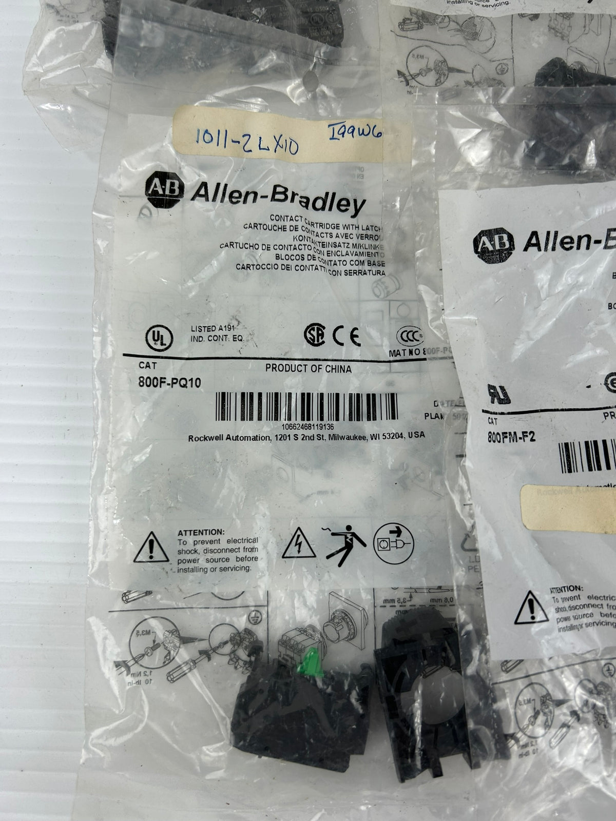 Allen Bradley Push Button NEW Lot of 8 800FM-LG5 800F-PQ5W 800FM-F2 800F-PQ11
