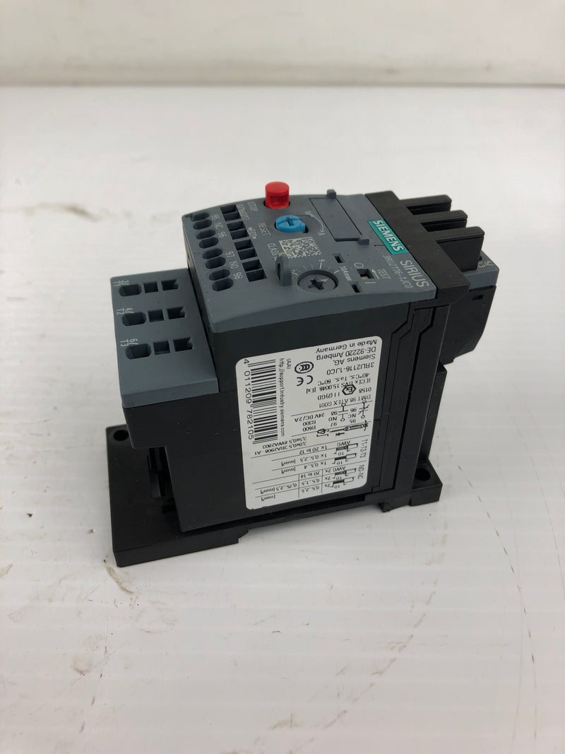 Siemens 3RU2116-1JC0 Overload Relay 600VAC