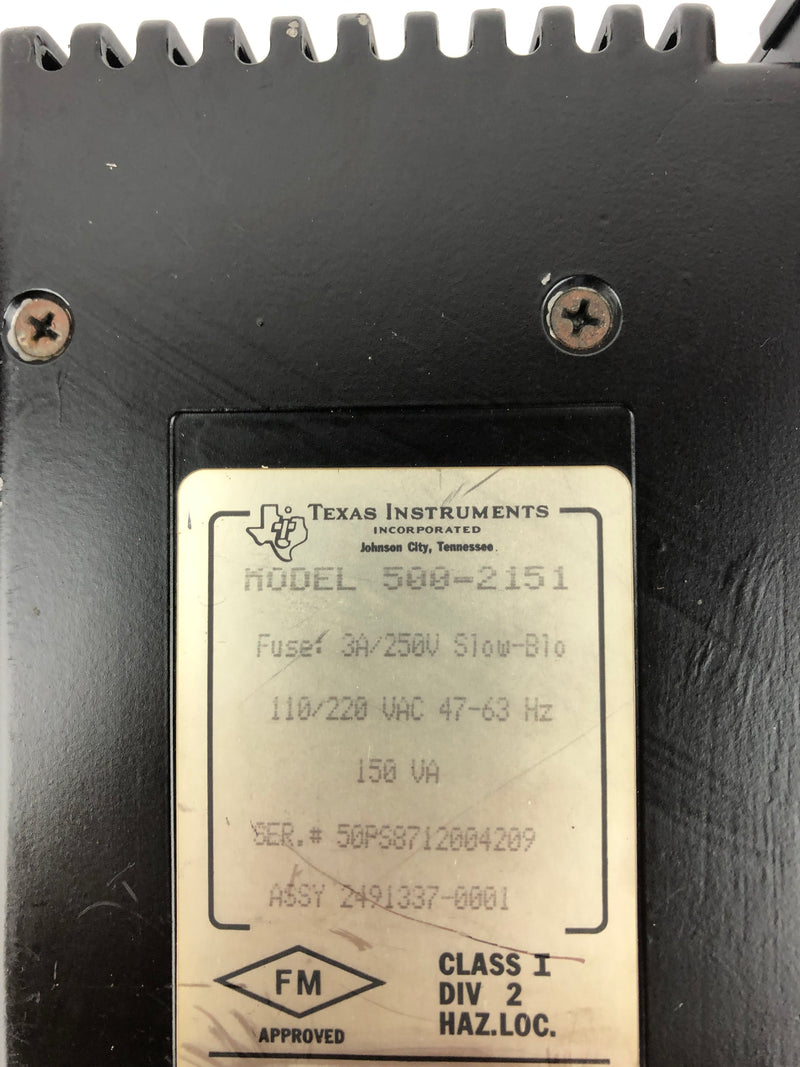 Texas Instruments 500-2151 Power Supply 110/220VAC 47-63Hz