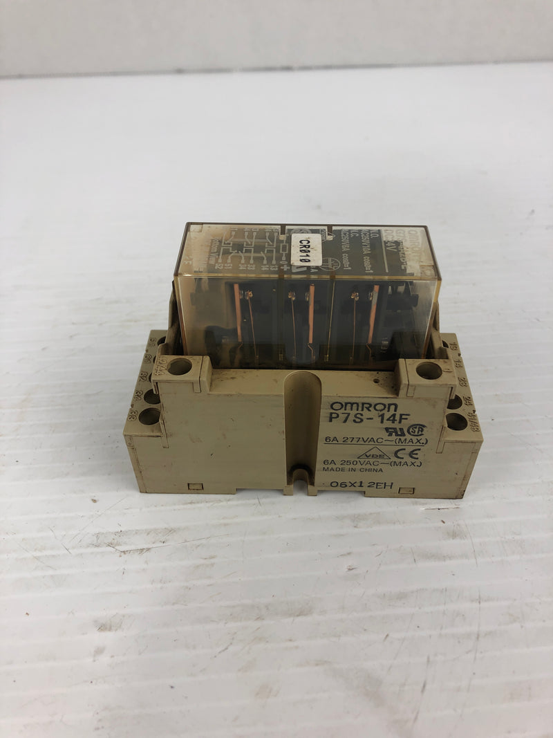 Omron G7S-4A2B-E Safety Relay with Base P7S-14F