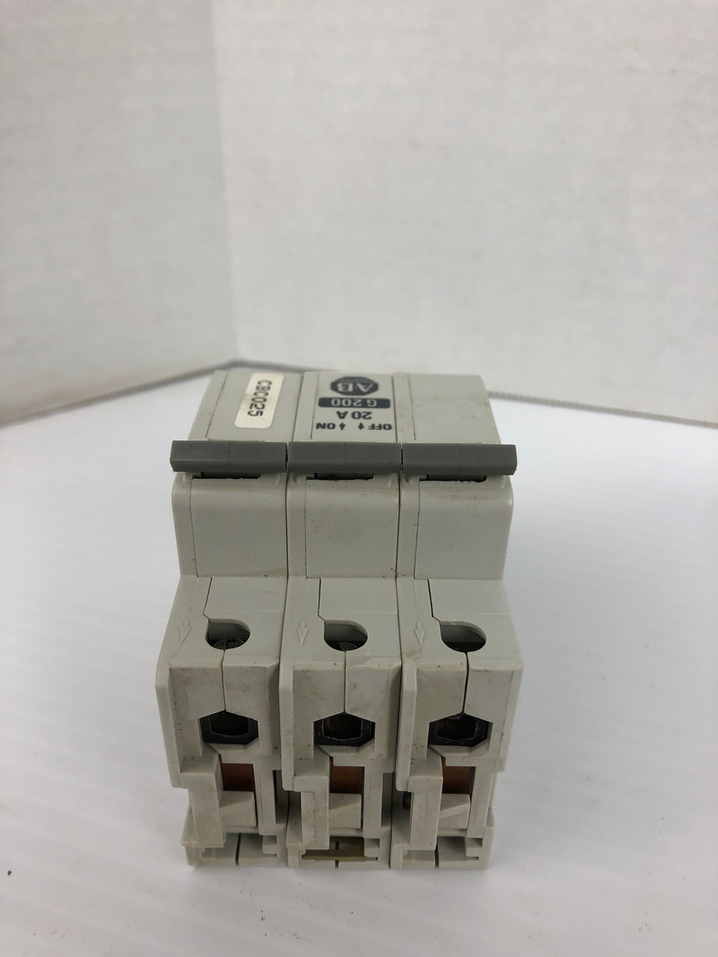 Allen Bradley G200 Circuit Breaker 1492-CB3 Ser. A 20A 3P