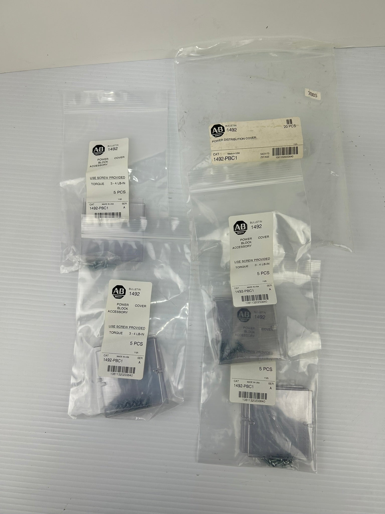 Allen Bradley 1492-PBC1 Power Distributions Covers Series A - Lot of 20