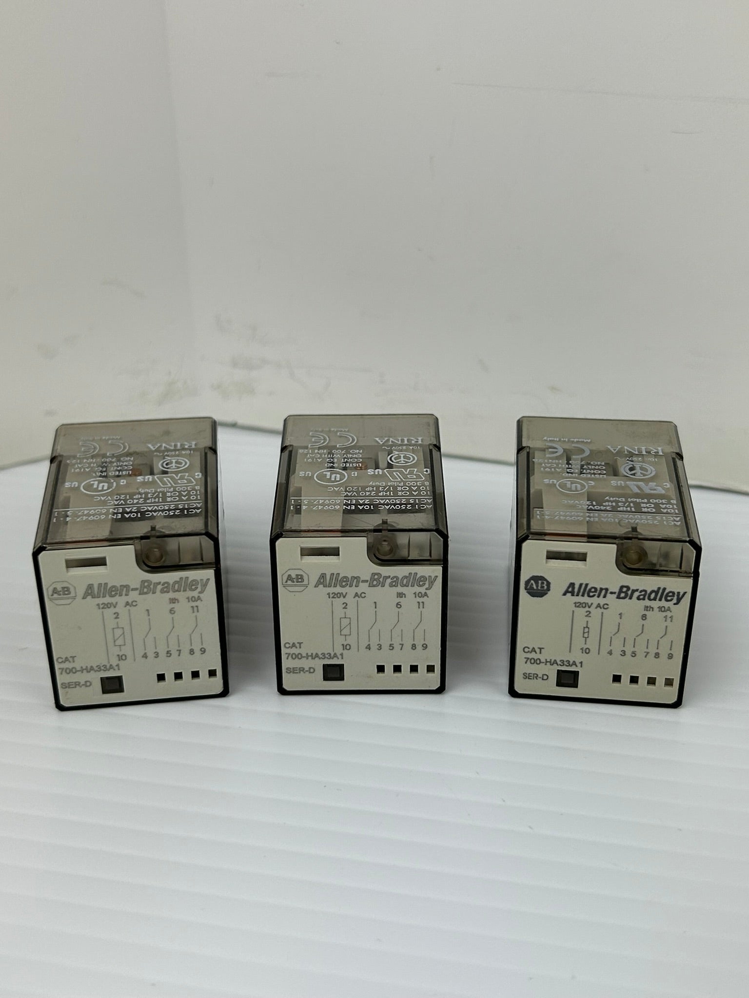 Allen-Bradley 700-HA33A1 Relay Series D 250VAC - Lot of 3