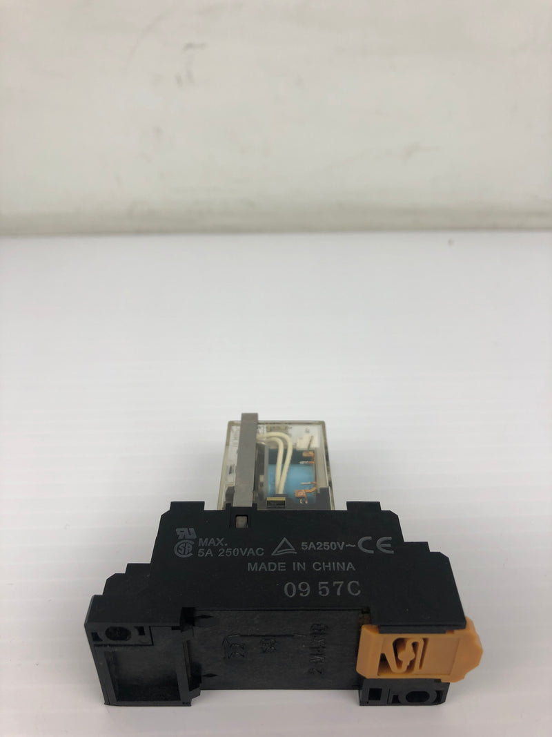 Omron MY4N-D2 Relay 24VDC With Base 09 57C 5A 250VAC