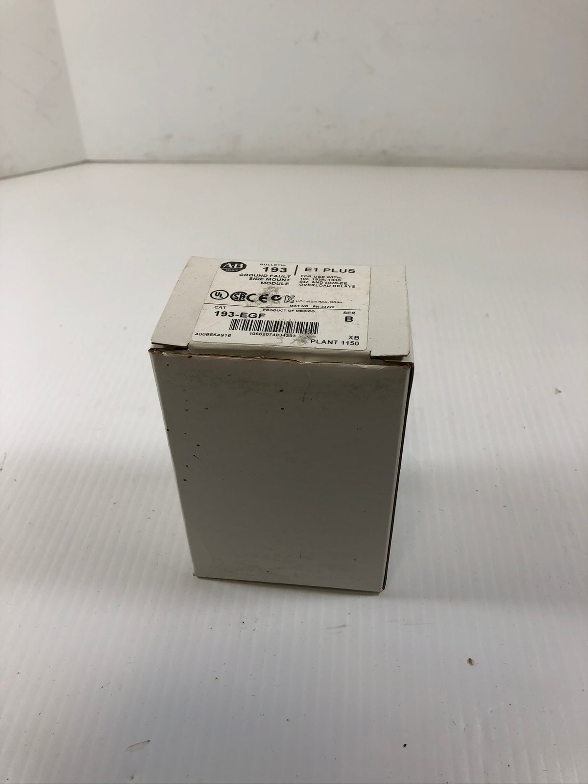 Allen-Bradley 193-EGF Series B E1 Plus Ground Fault Side Mount Module - US Ship