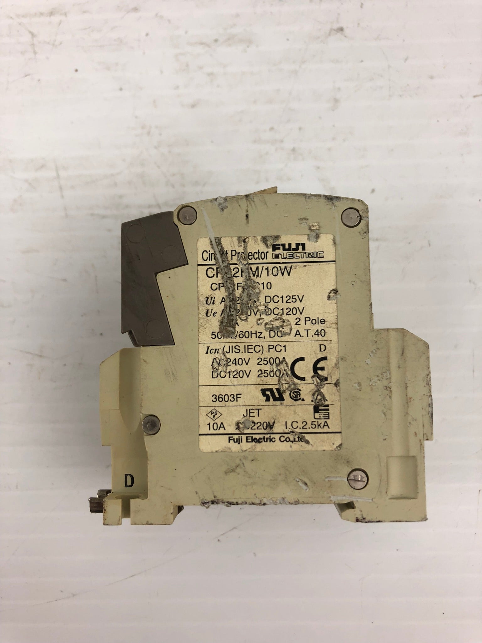 Fuji Electric CP32FM/10W 2 Pole Circuit Breaker Protector 10A 50/60Hz