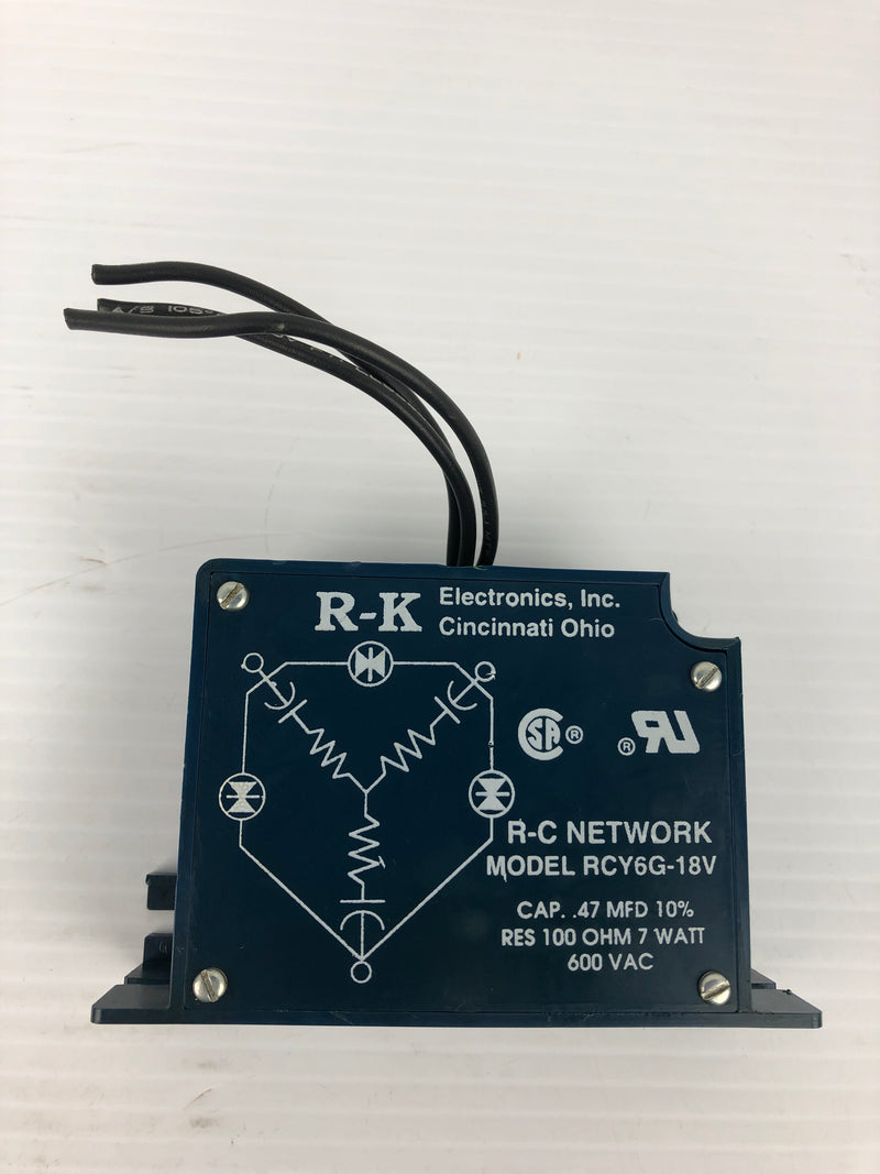 R-K Electronics RCY6G-18V Network Suppressor 600VAC 100Ω 7 Watt