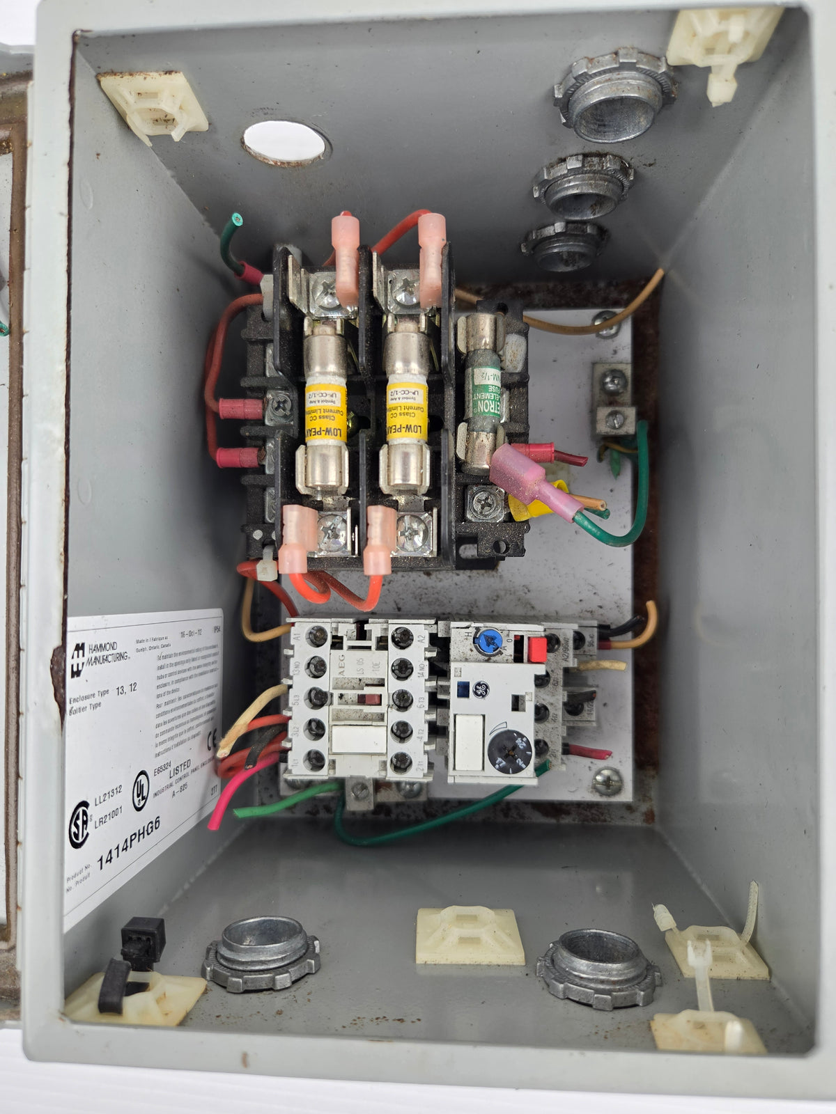 Econo Lift 1HP 460V 3PH Fused Motor Starter Control Panel AEG LS05 10E