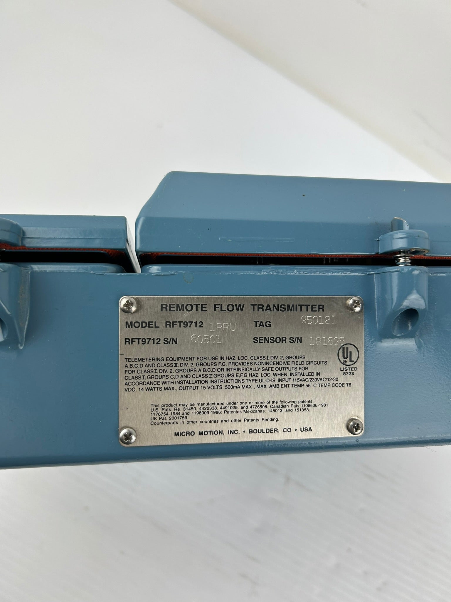 Micro Motion RFT97121PRU Remote Flow Transmitter RFT9712-1PRU