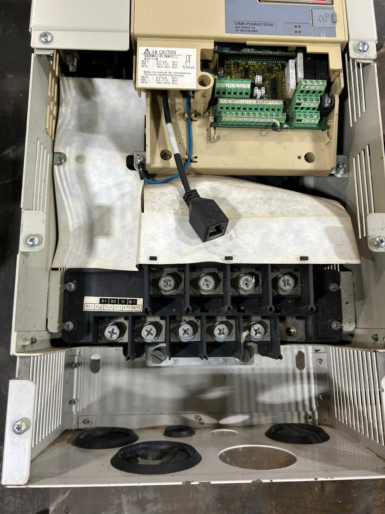 Yaskawa Electric CIMR-PU4A0072FAA AC Industrial Drive Rev E P1000 - No Top Cover