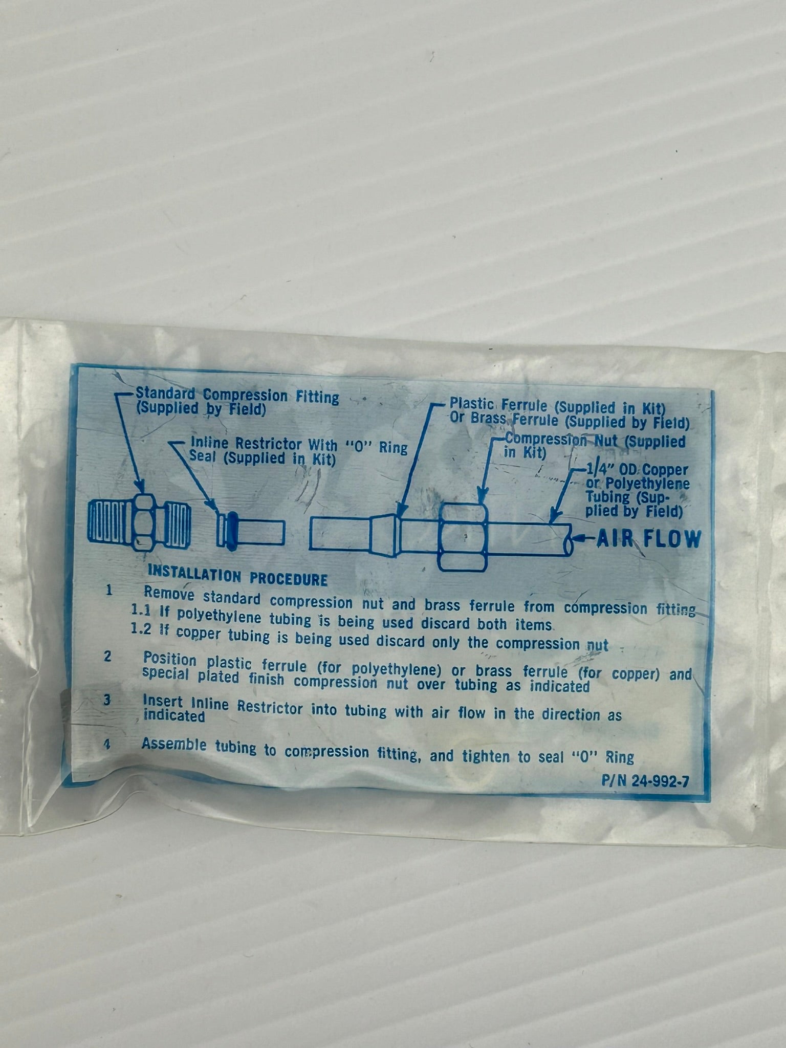 Johnson Controls R-3710-1007 7942 Compression Fitting Restrictor 23-41412 QTY 10