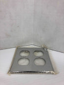 2 Gang 83102 Chrome Duplex Wall Plate 20DR-CA Metal - Lot of 10