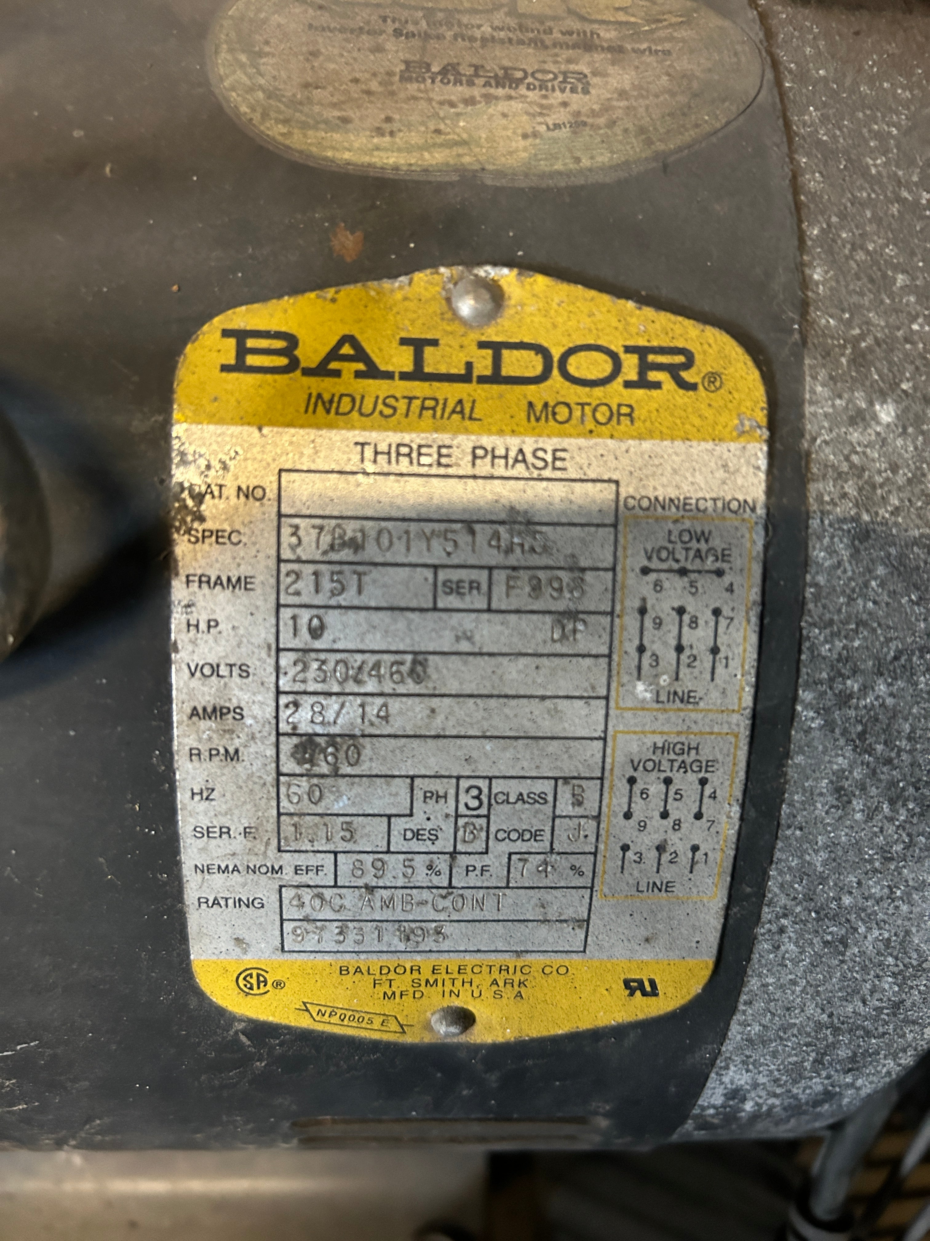 Ingersoll Rand T30 Air Compressor 2545E10V 10HP 3PH 200 PSI