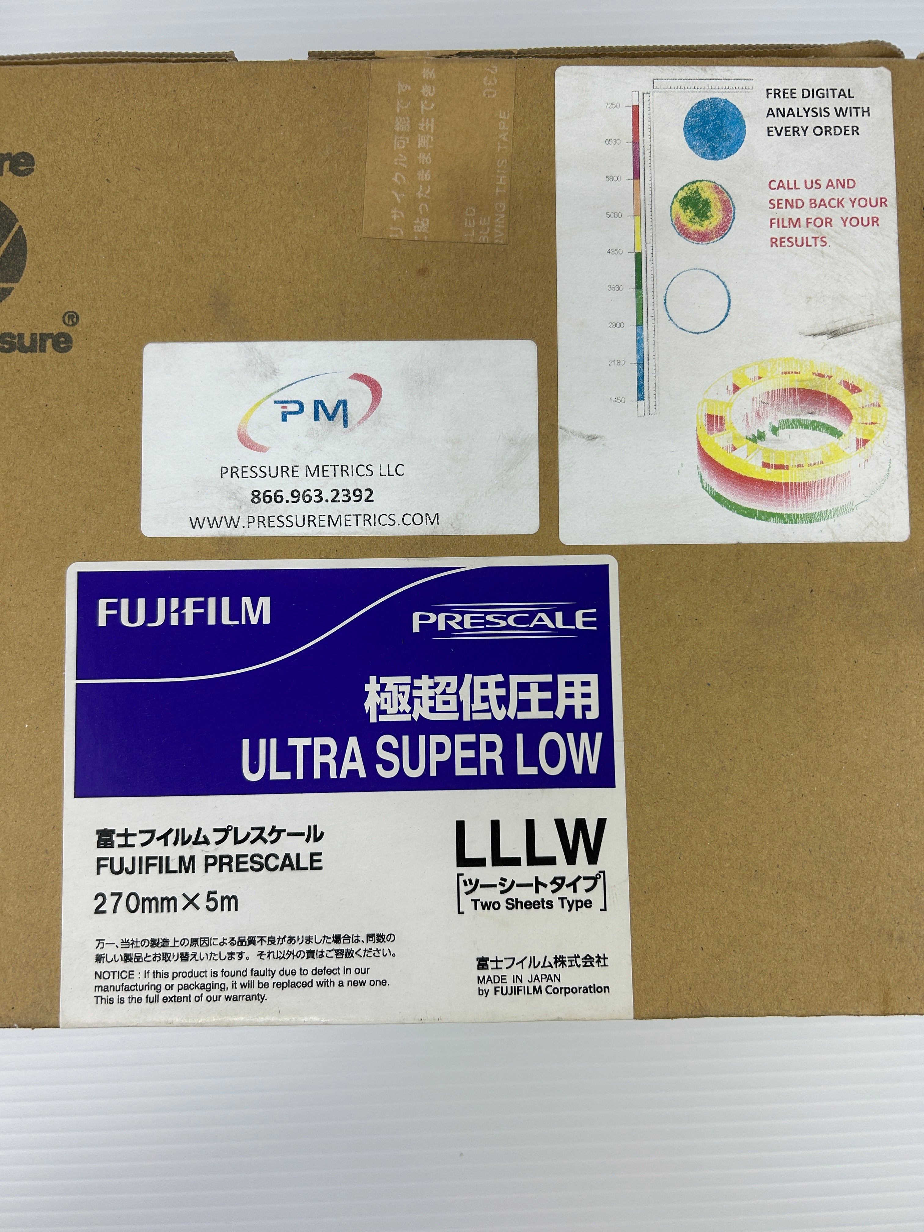 Fujifilm Prescale LLLW-R270-5M-1-E Ultra Super Low Film LLLW LLLW-R270-5M-1 4/19