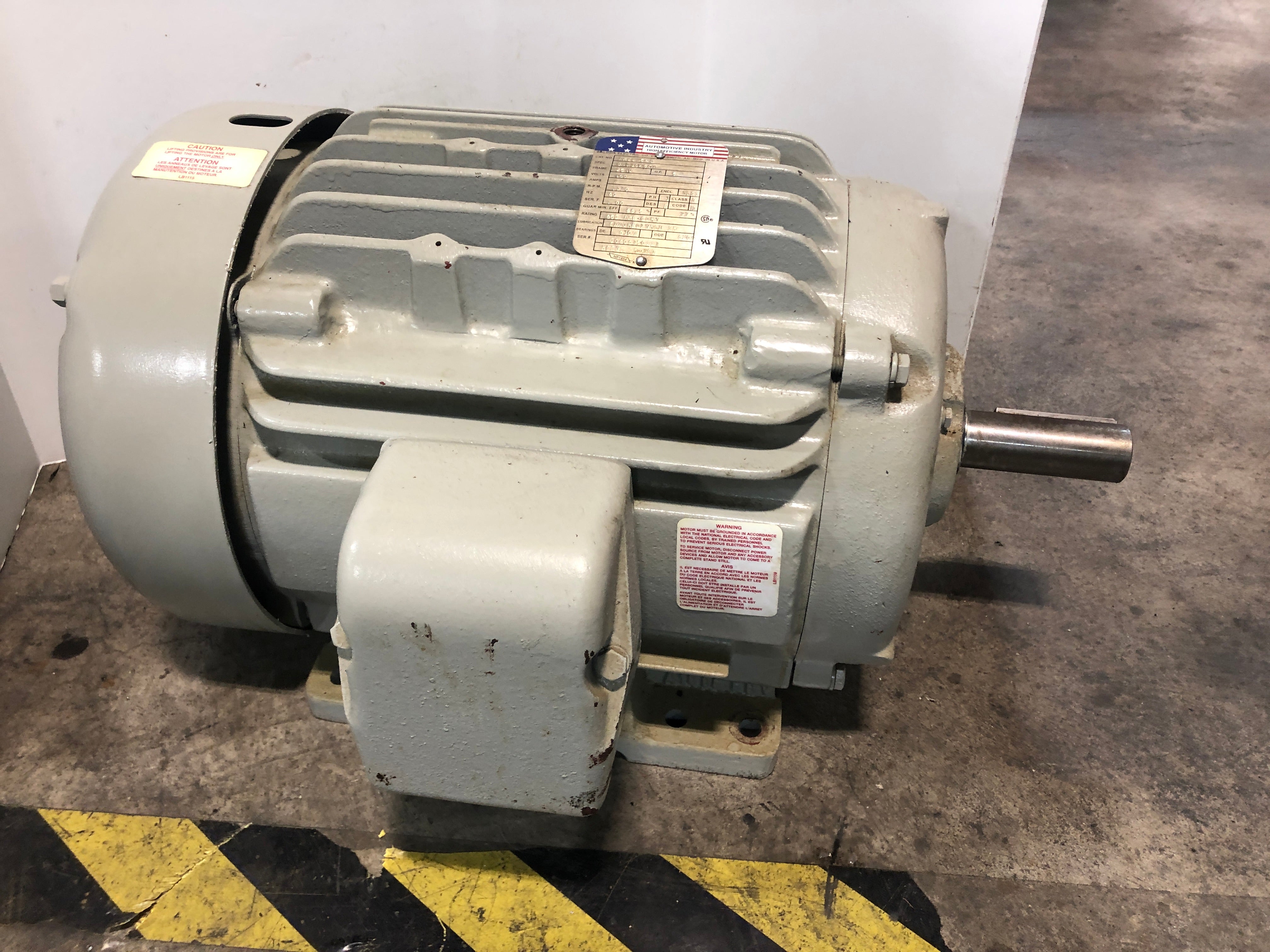 Baldor AM2275-4 High Efficiency Motor 5 HP 400 Volts 7 Amps 1170 RPM 3 PH