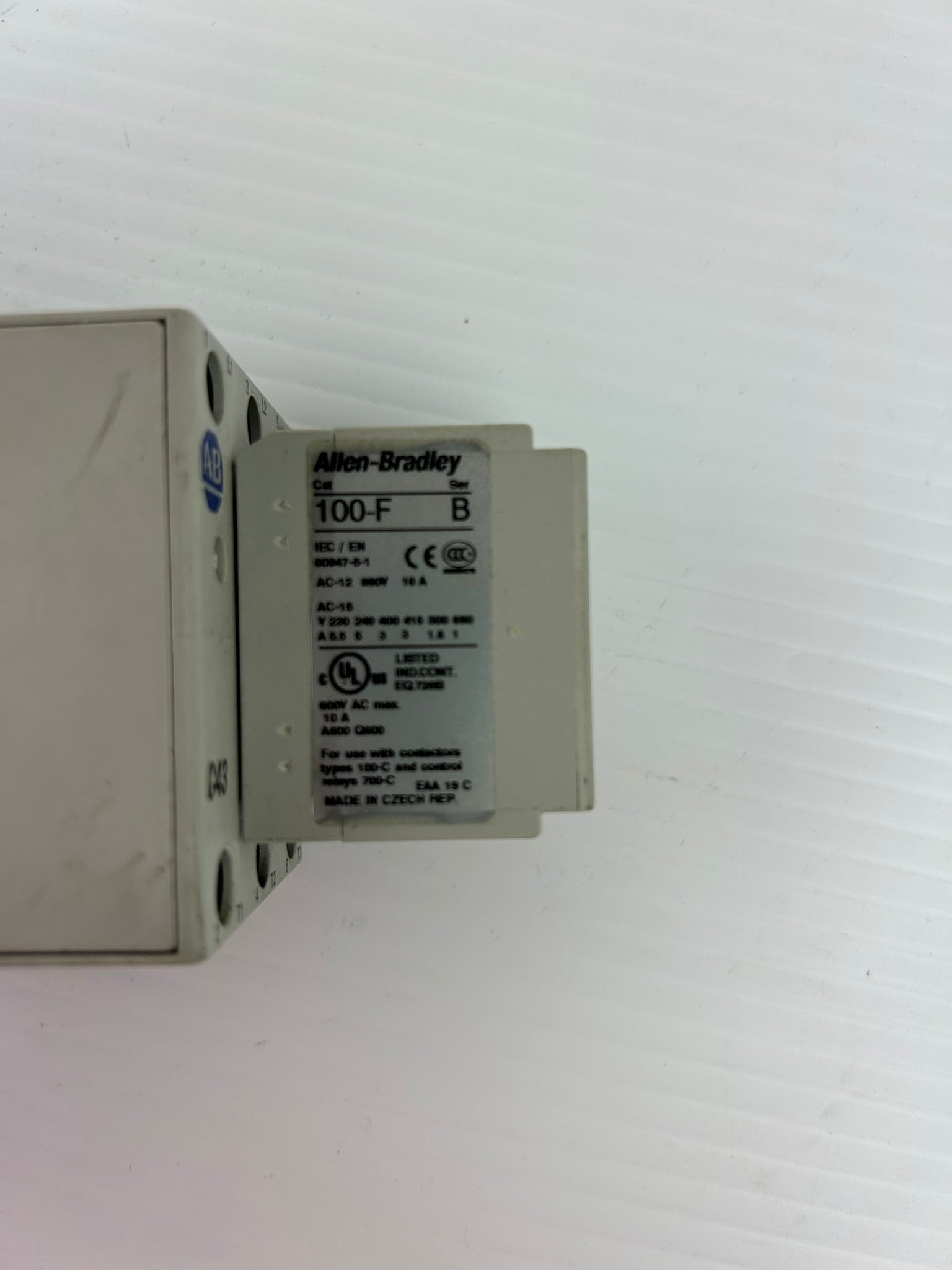 Allen-Bradley 100-C43*00 Contactor Series A With 100-F Auxiliary Contact Block