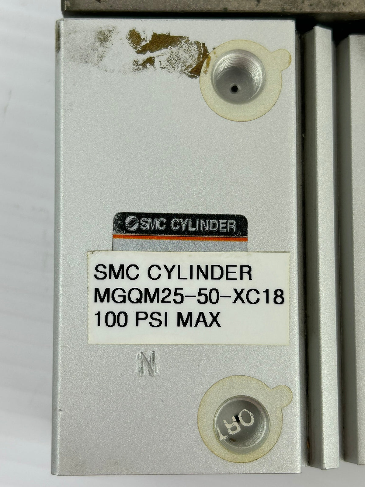 SMC MGQM25-50-XC18 Guided Pneumatic Cylinder 25mm Bore 50mm Stroke 100 PSI