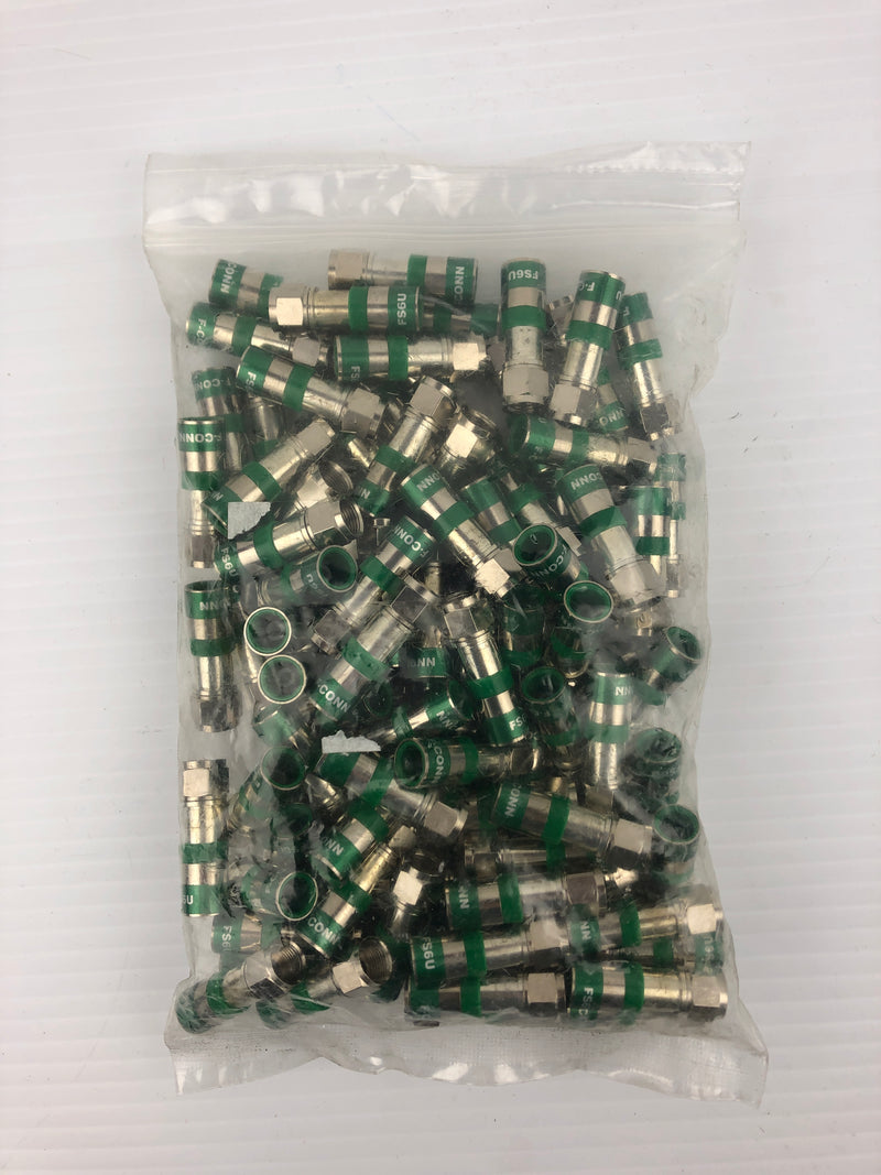 Leviton 40985-CPF Green Compression F-Connector - Lot of 100