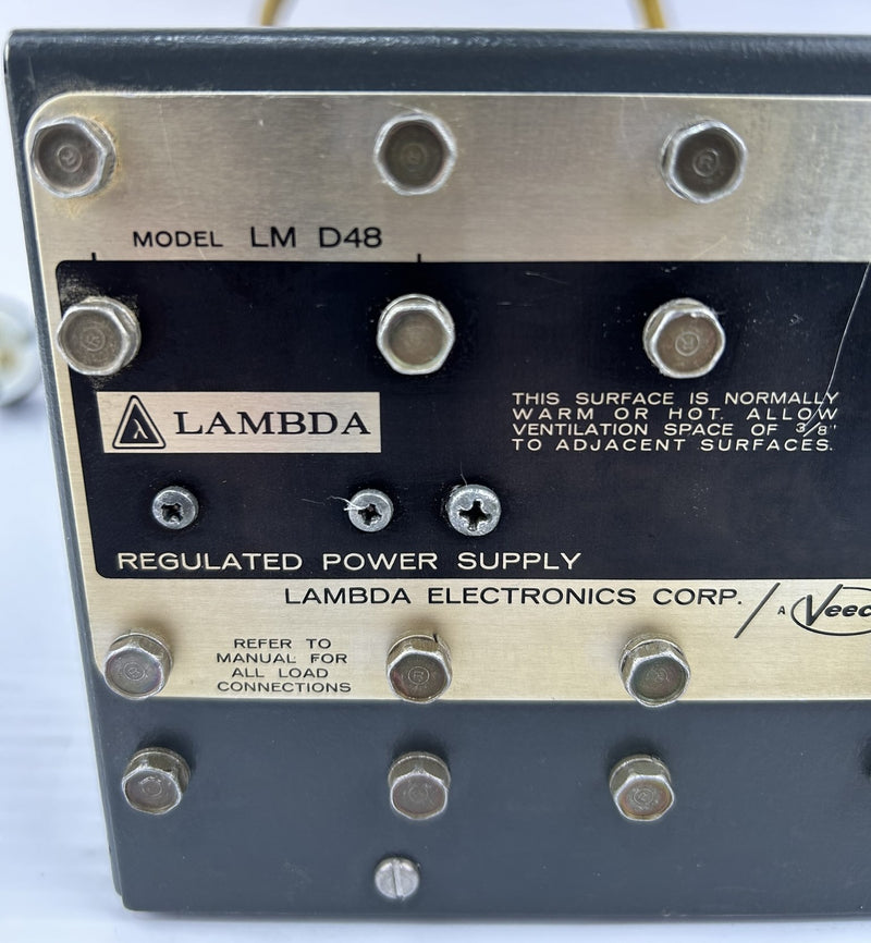 Lambda Electronics LM D48 Regulated Power Supply 105-132V 55-65 Hz