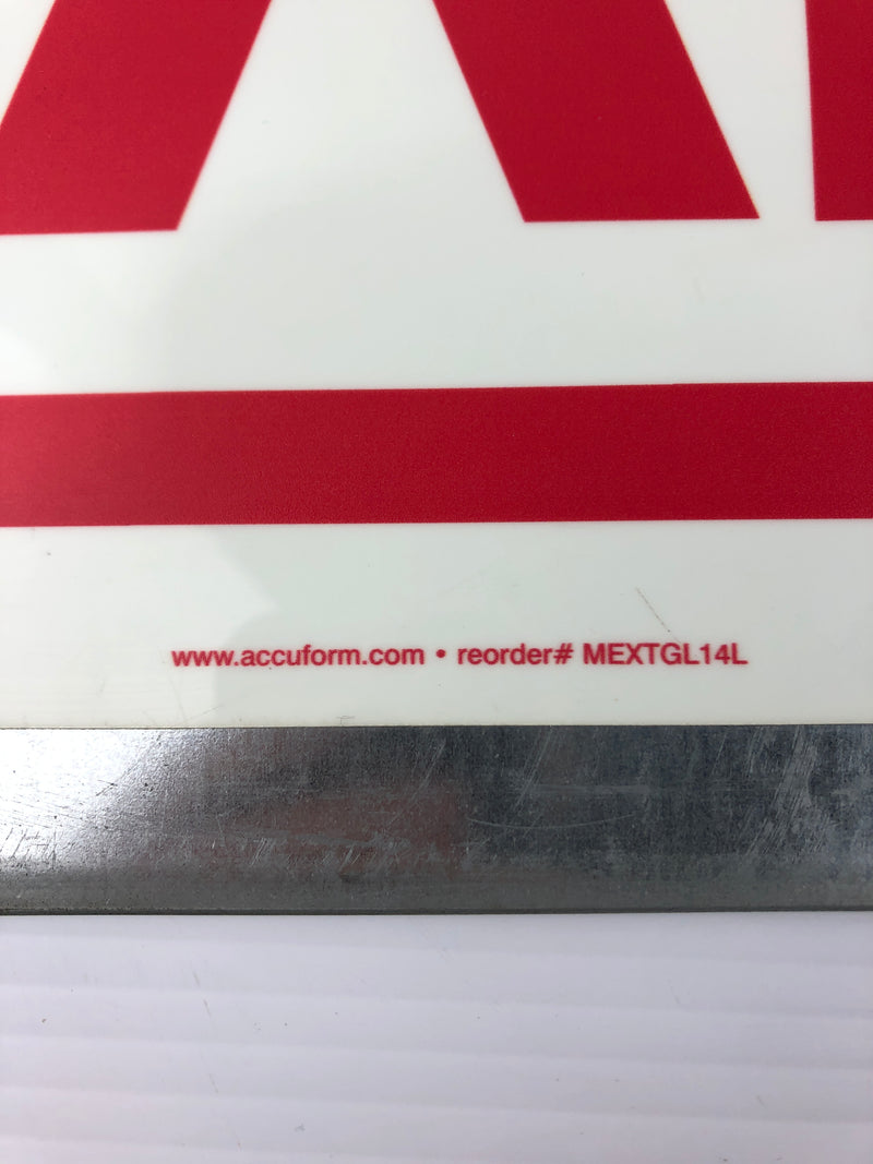 Accuform MEXTGL14L Metal Exit Sign Hangable