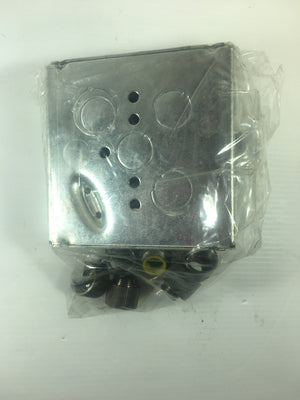 Steel City Electrical Box 72C1 with Fittings 5"x5"x2 1/4"