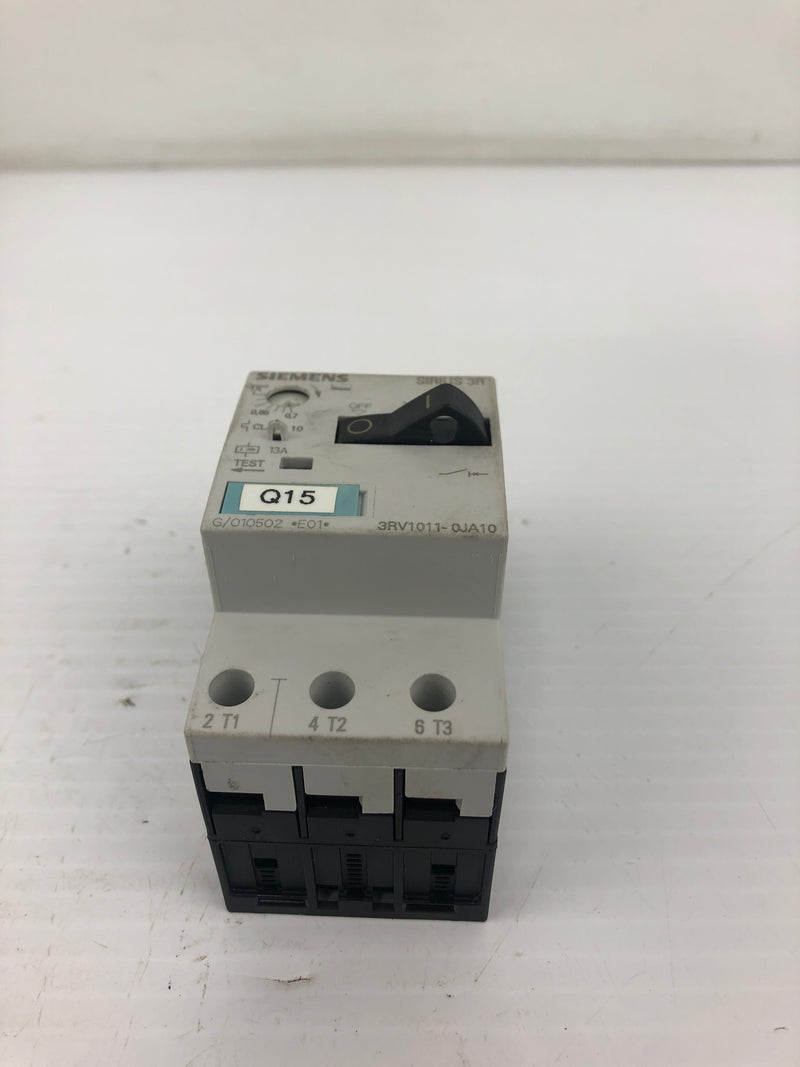 Siemens 3RV1011-0JA10 Circuit Breaker Sirius 3R