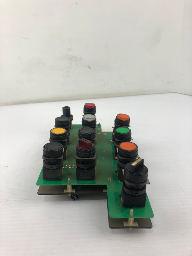 Idec PCB5278B Safety Switch Circuit Board with Switches and Push Buttons