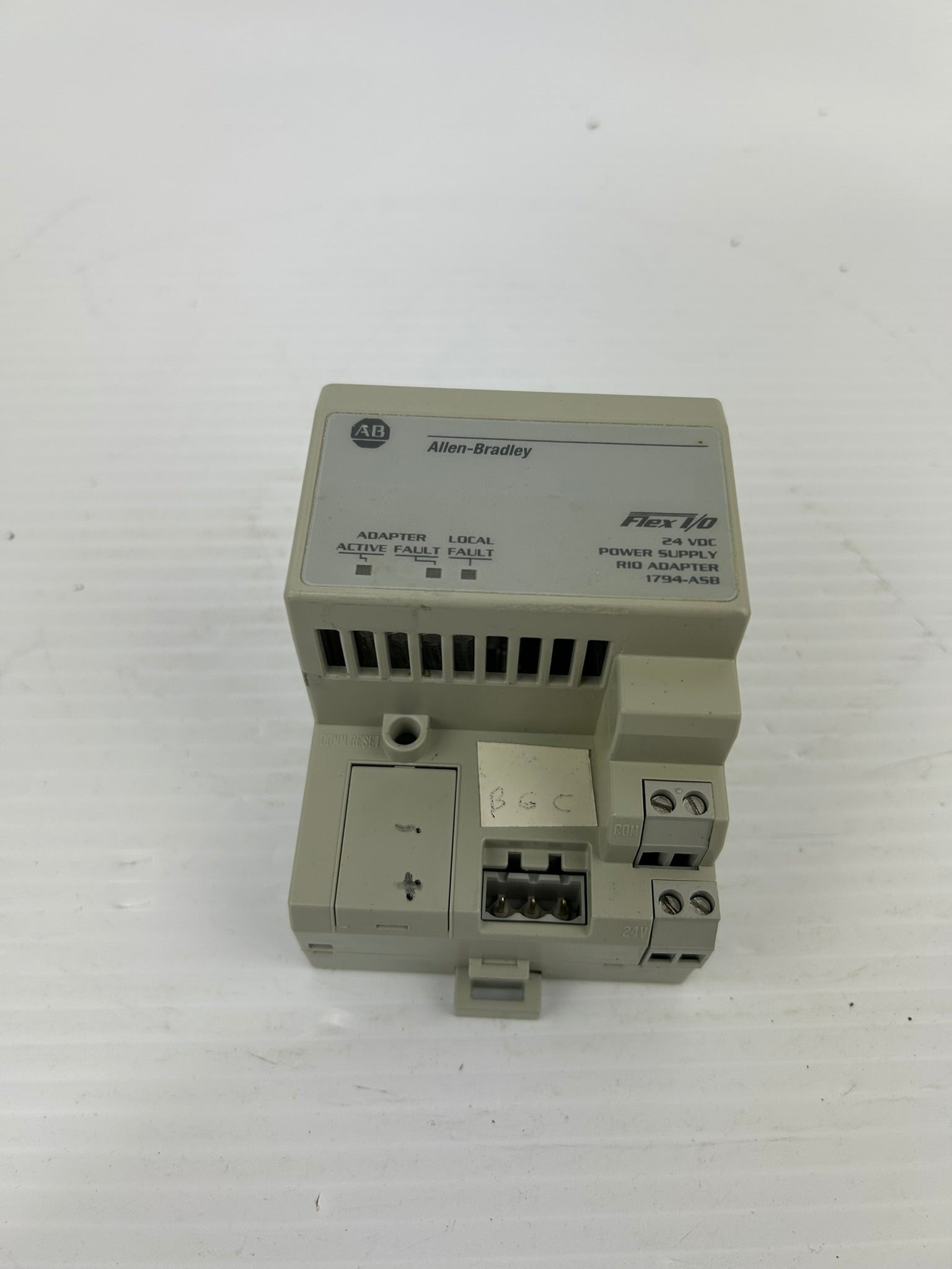Allen-Bradley 1794-ASB Flex I/O Power Supply RIO Adapter Ser A Rev C01 24VDC