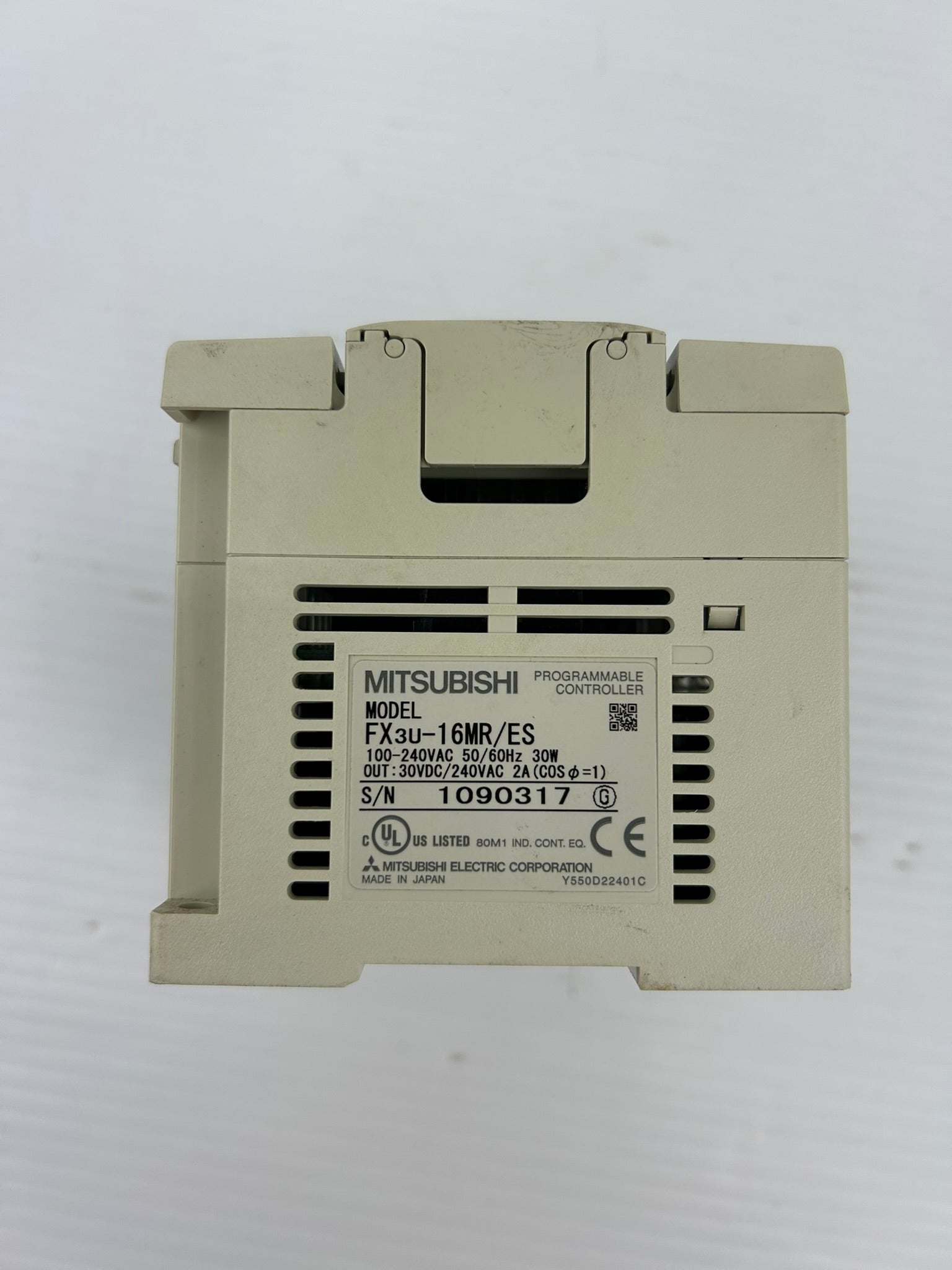 Mitsubishi Melsec FX3U-16MR/ES PLC Programmable Controller 100-240VAC 30W
