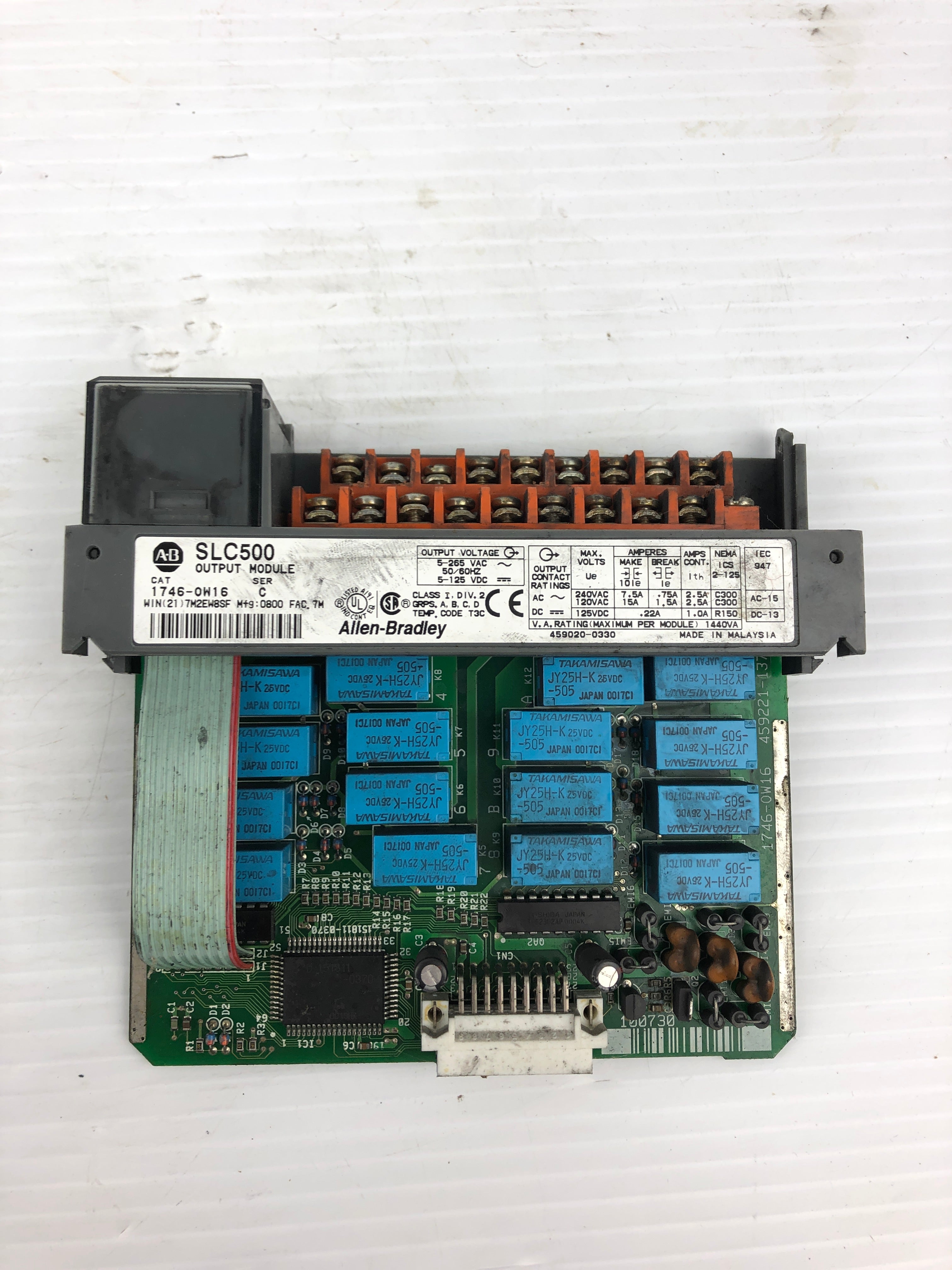 Allen Bradley 1746-0W16 Output Module SLC500 Series C 1746-OW16 - No Door