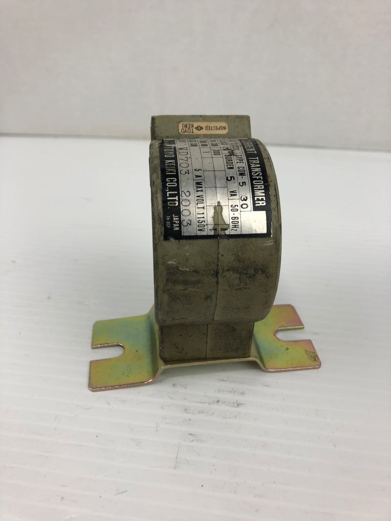 Toyo Keiki COM-5/30 Current Transformer Class 1.0 5VA 50/60Hz 300AT