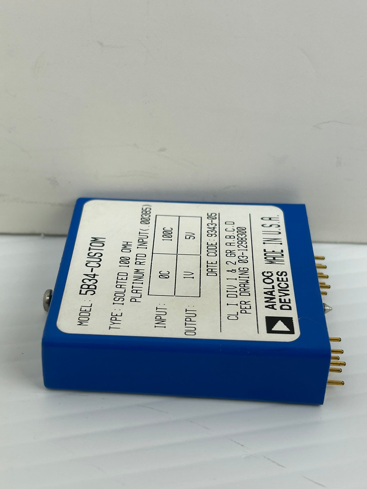 Analog Devices 5B34-CUSTOM Isolated RTD Input Module 100Ω 5V