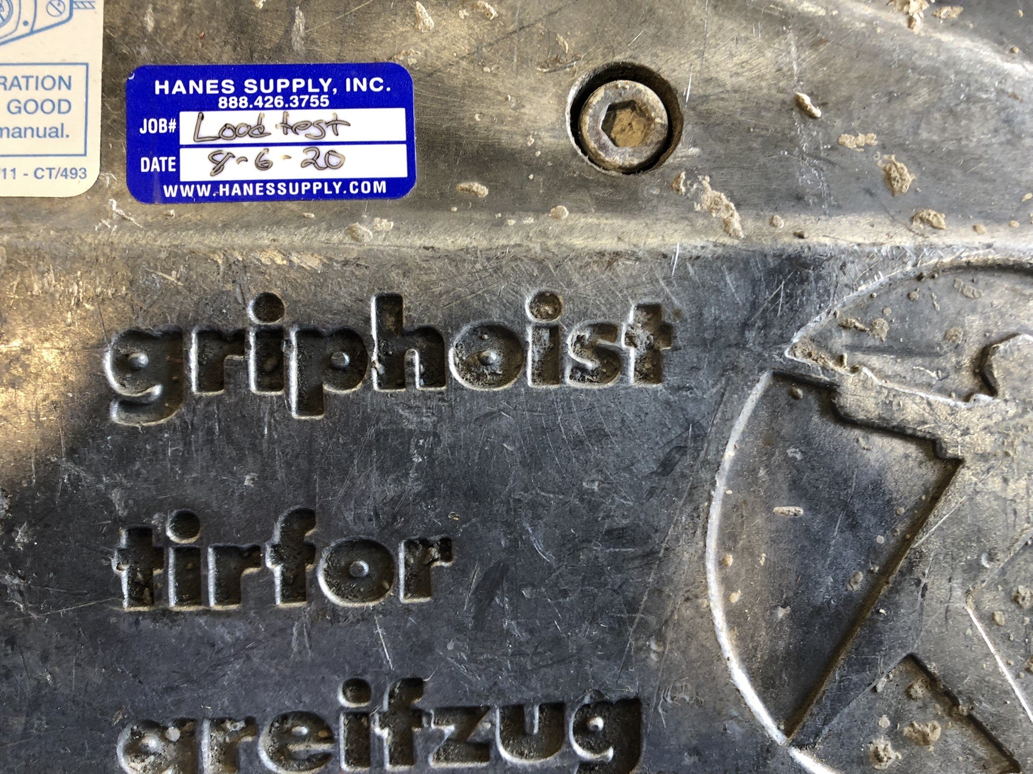 Tirfor Griphoist TU-32 Grip Hoist 6000 lbs.