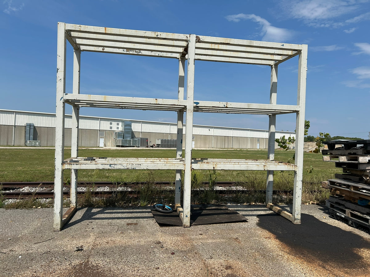 Heavy Duty Industrial Metal Stock Pipe 3-Tier Storage Rack 13' L x 44" W x 118"H