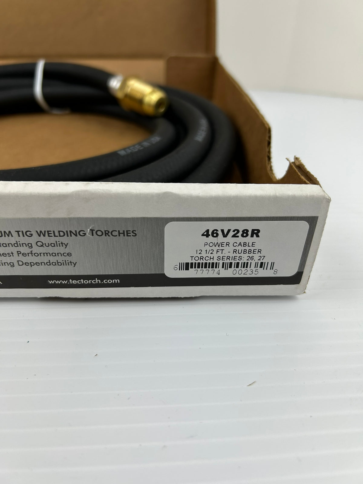 WeldTec 46V28R Welding Power Cable 12-1/2 Foot Rubber Torch Series 26, 27