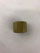 7/8" Brass Hex Nut - Inside Diameter 3/4"