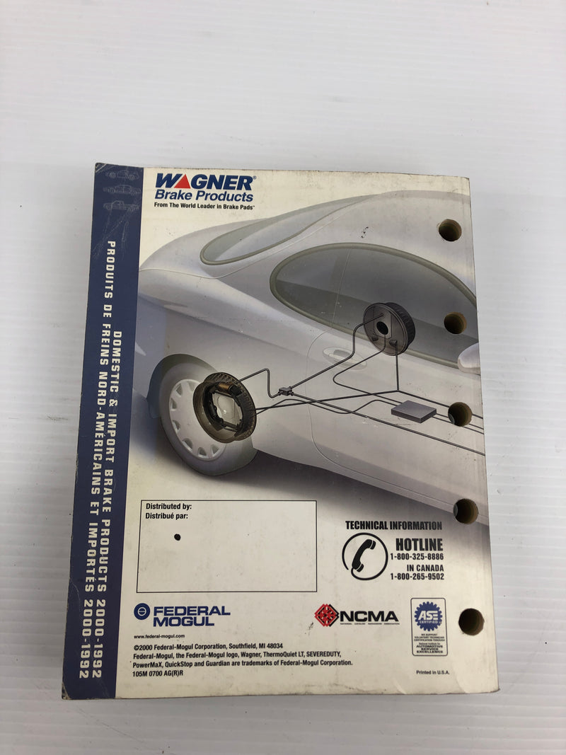 Wagner Brake Products WC0900 Catalog