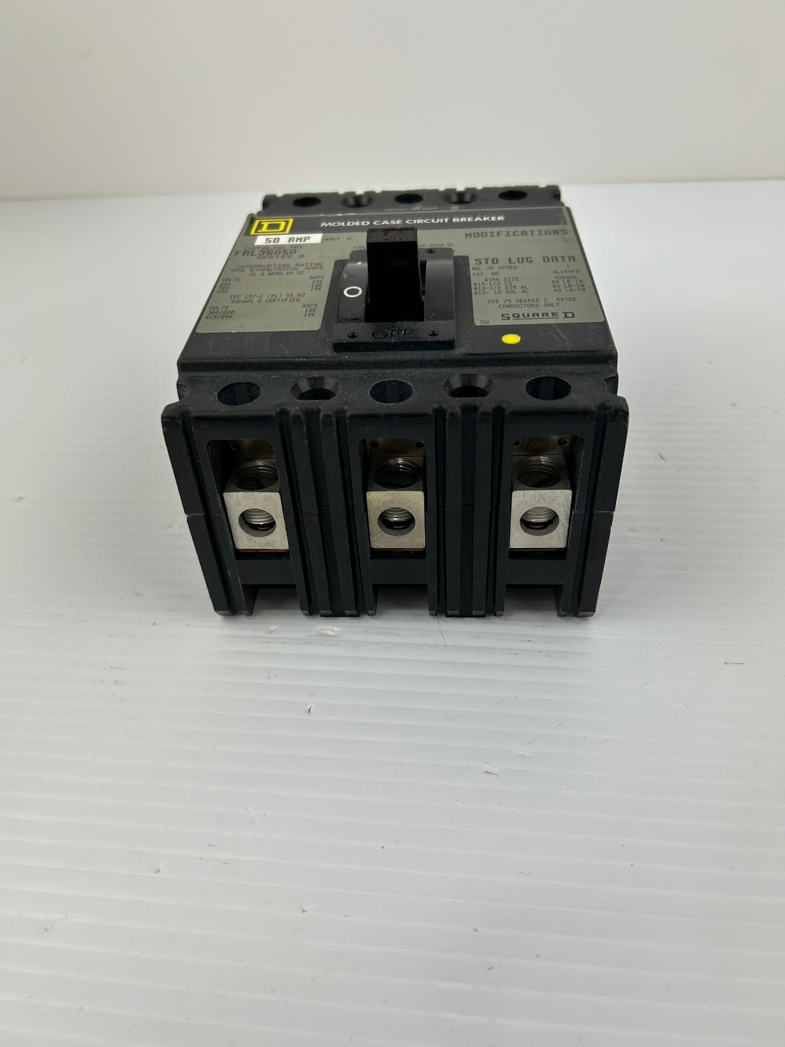 Square D FAL36050 Molded Case Circuit Breaker 50 Amp Series 2