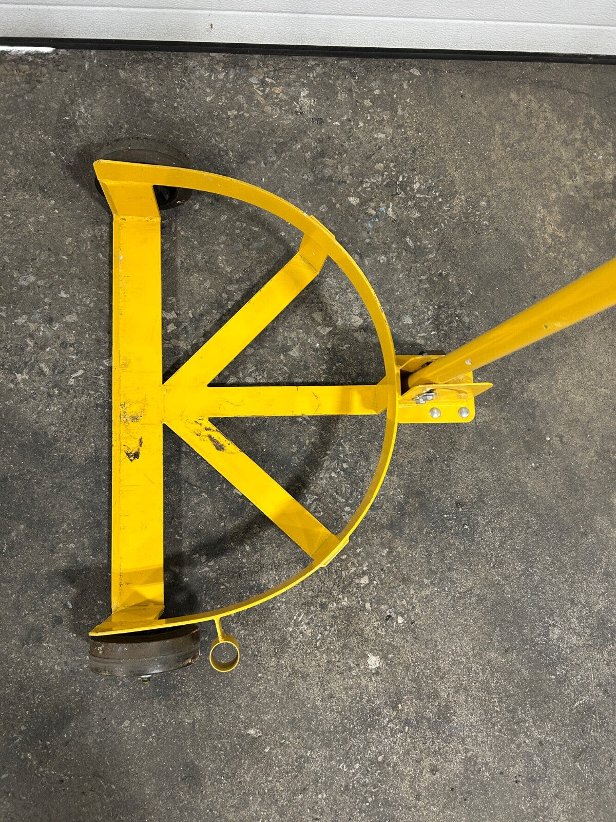 55 Gallon Drum Dolly Low Profile Barrel Handling Equipment Yellow Metal Cart