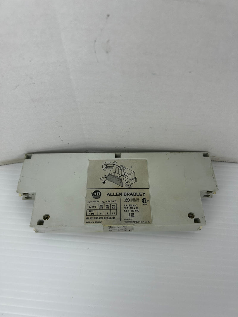 Allen-Bradley 190-A11-11 Auxiliary Contact Ser. A 500V 6A