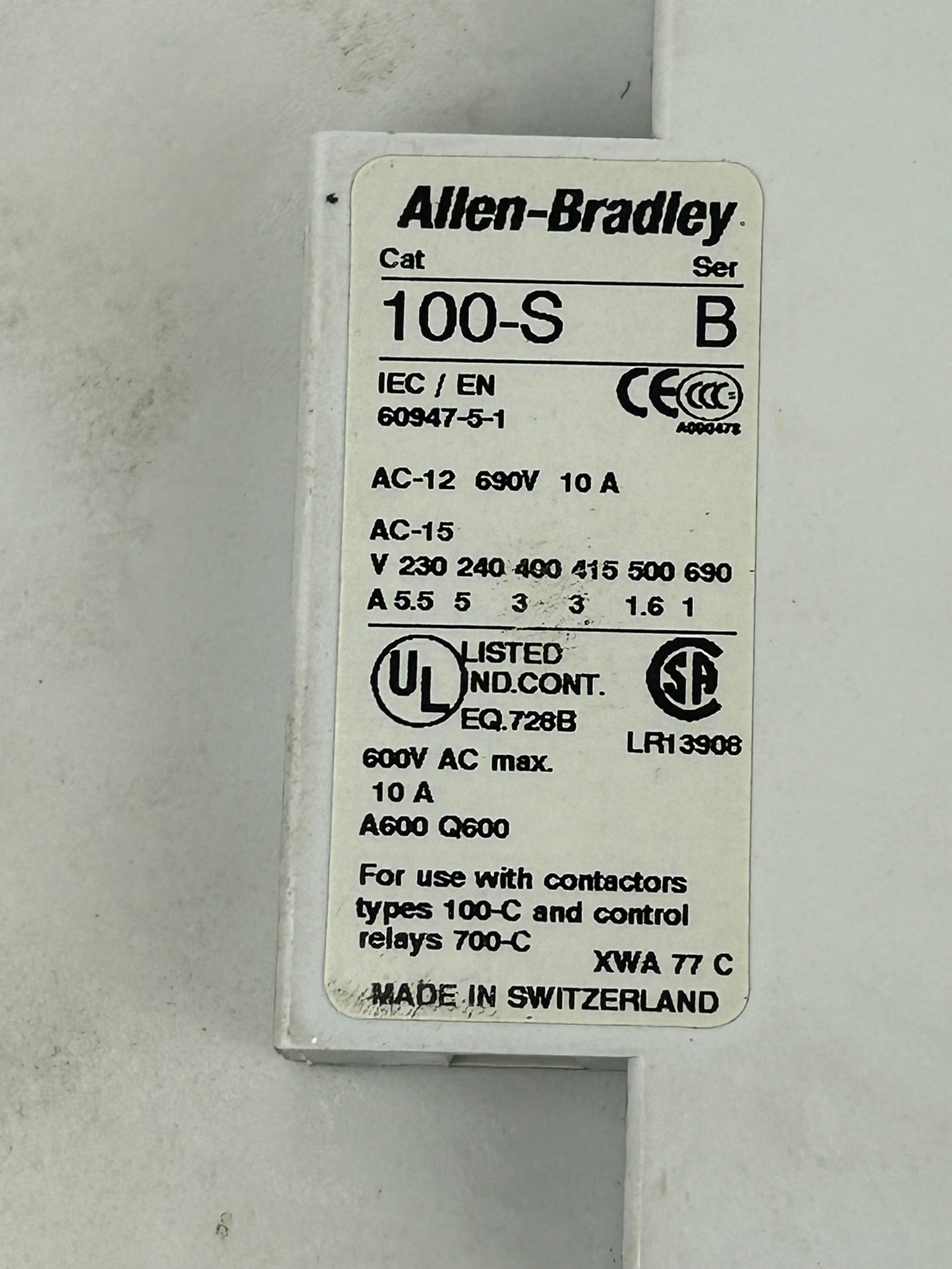 Allen Bradley 100-C85*00 Smart Motor Controller with 193-EEGE Overload Relay