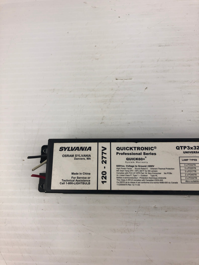 Sylvania QTP3x32T8-UNV ISN-SC Quicktronic Electronic Ballast 120-277V